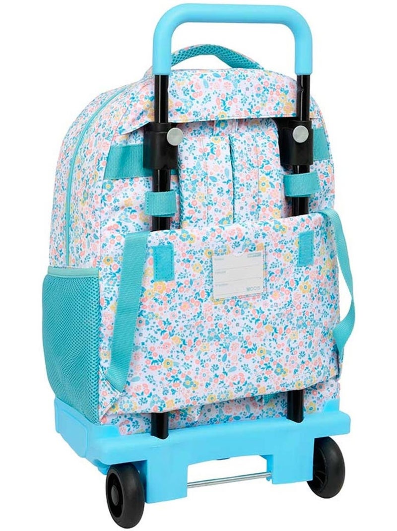 Mochila trolley moos fiori 45 cm cmp 22 l asa retráctil Azul gris antracita Blanco - Kiabi