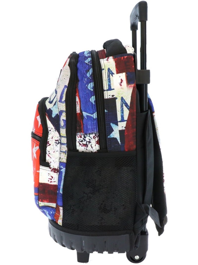 Mochila trolley ranking estampado drapeau rétro 46 cm Negro Blanco Gris Rojo - Kiabi
