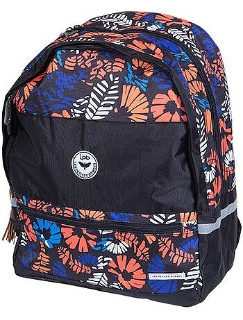 Mochila tropical floral 43 cm les petites bombes 2 compartimentos con cremallera