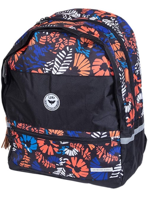 Mochila tropical floral 43 cm les petites bombes 2 compartimentos con cremallera - Kiabi