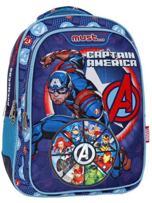 Mochila vengadores capitán américa 3 compartimentos con cremallera 32x18x43 must - Kiabi Mochila vengadores capitán américa 3 compartimentos con cremallera 32x18x43 must - Kiabi