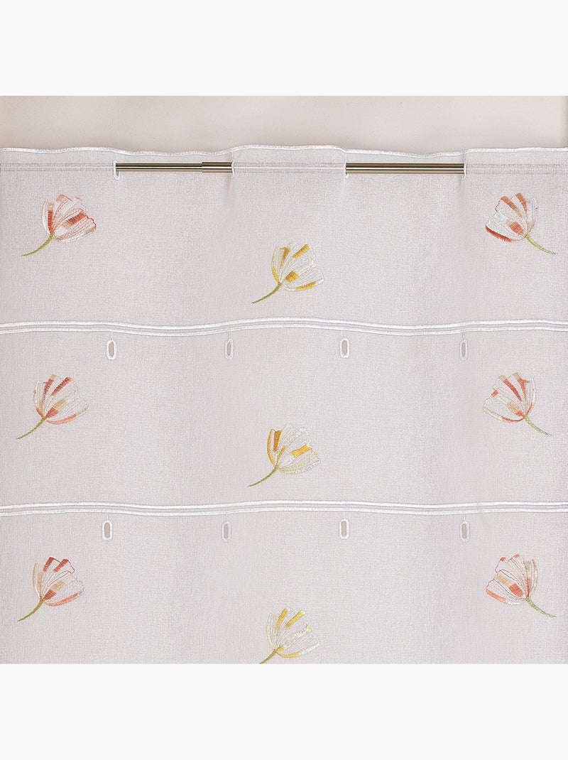 Modulable bordado con flores Naranja - Kiabi