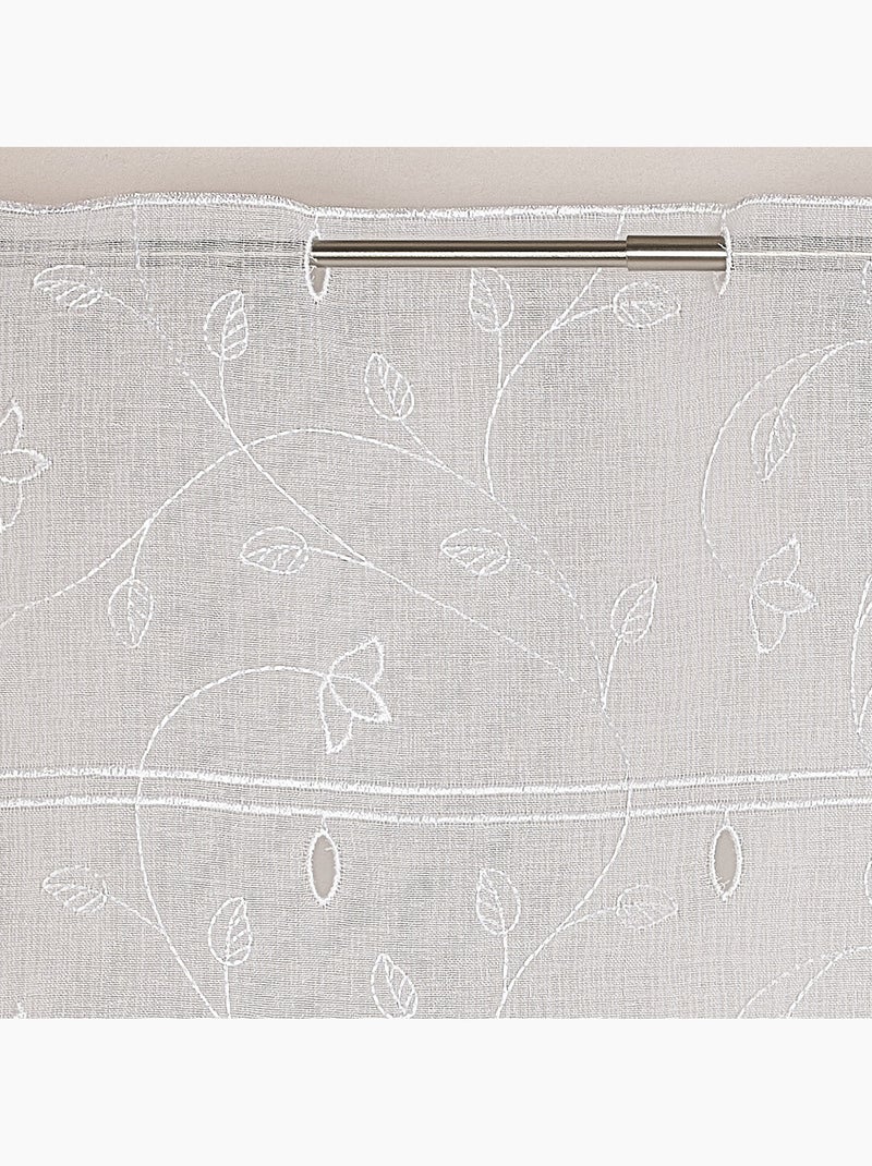 Modulable bordado con hojas y flores Blanco - Kiabi