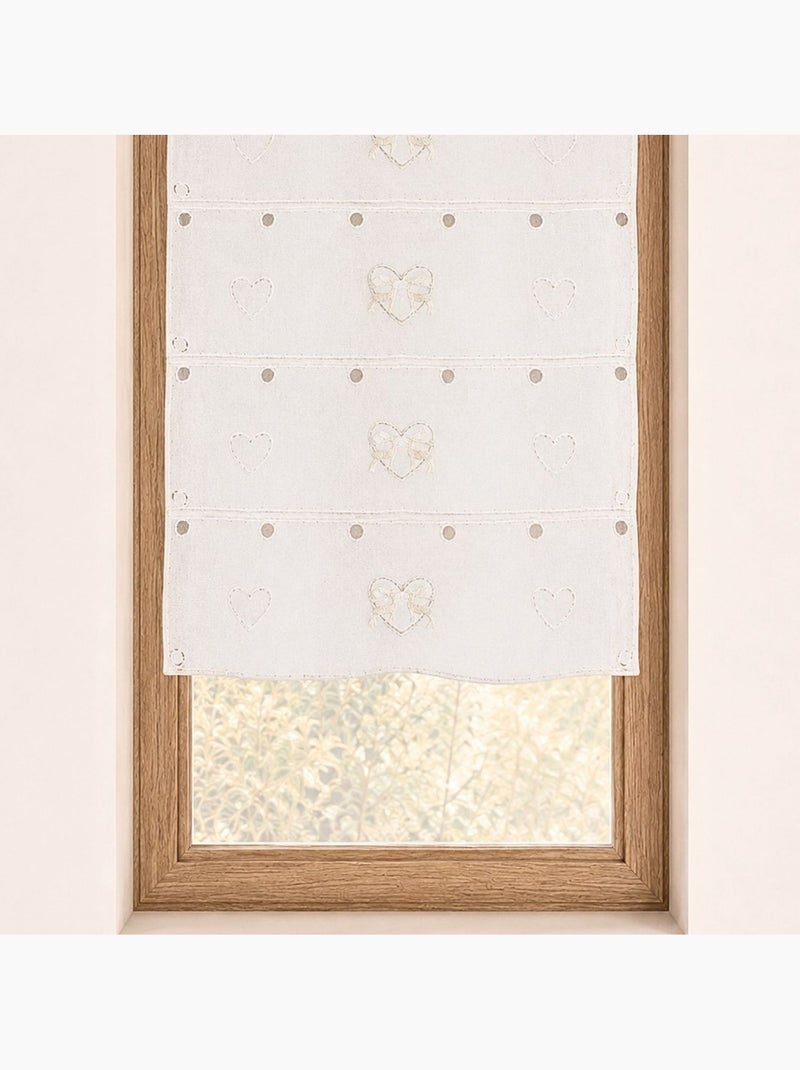 Modulable, bordado con motivos de renos y corazones Blanco - Kiabi