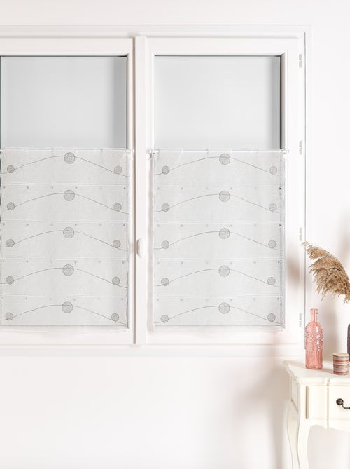 Modulable en etamina bordada con motivo circular - Kiabi