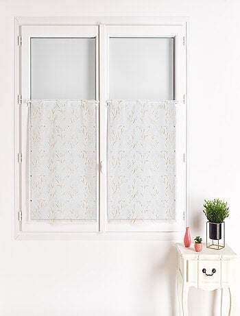Modulable en etamina bordada con motivo floral
