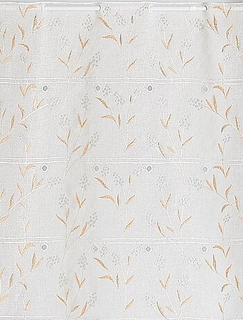 Modulable en etamina bordada con motivo floral