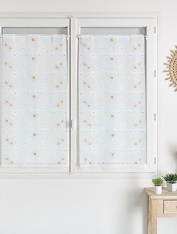 Modular bordado con flores en color naranja