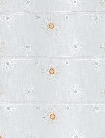 Modular bordado con flores en color naranja