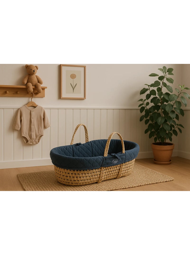 Moisés de fibra natural con funda de - SAUTHON Azul - Kiabi