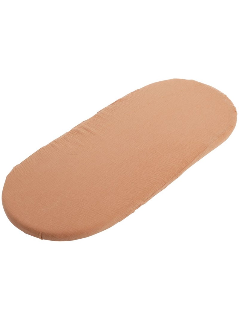 Moisés de fibra natural y funda de tela con soporte de pino - SAUTHON Blanco Naranja - Kiabi