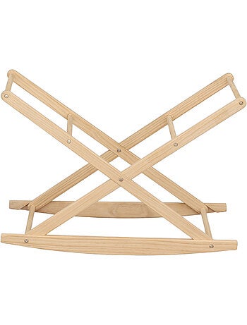 Moisés de fibra natural y funda de tela con soporte de pino - SAUTHON