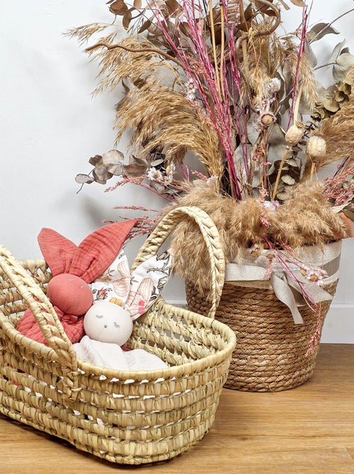 Moisés de juguete para muñeca 35 cm en fibras naturales | SEVIRA KIDS - Kiabi