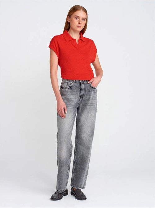 Mom jeans de tiro alto y pernera recta dilvin - Kiabi Mom jeans de tiro alto y pernera recta dilvin - Kiabi