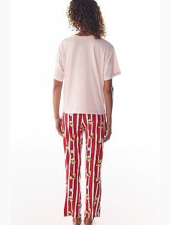 Monday vibes conjunto de pijama con estampado de oso y manga corta penti