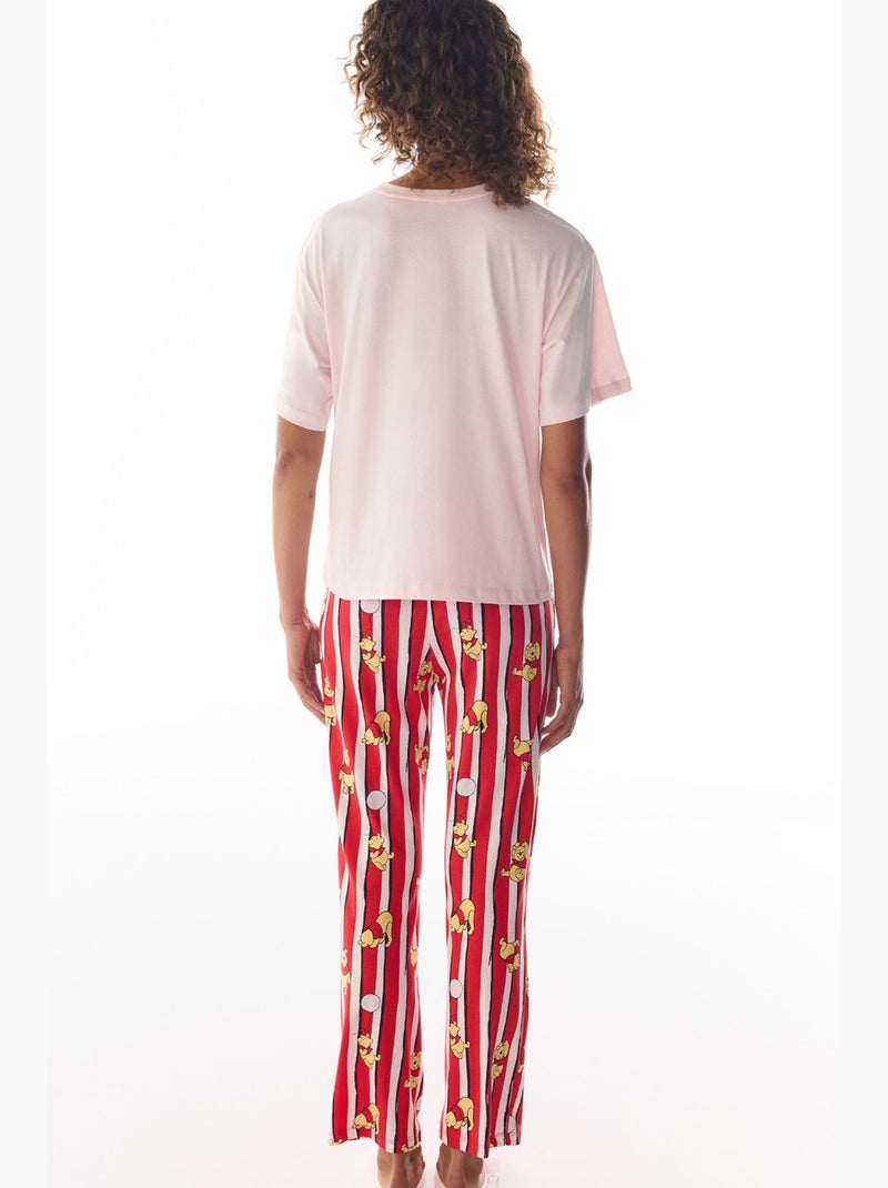 Monday vibes conjunto de pijama con estampado de oso y manga corta penti Blanco Rojo - Kiabi