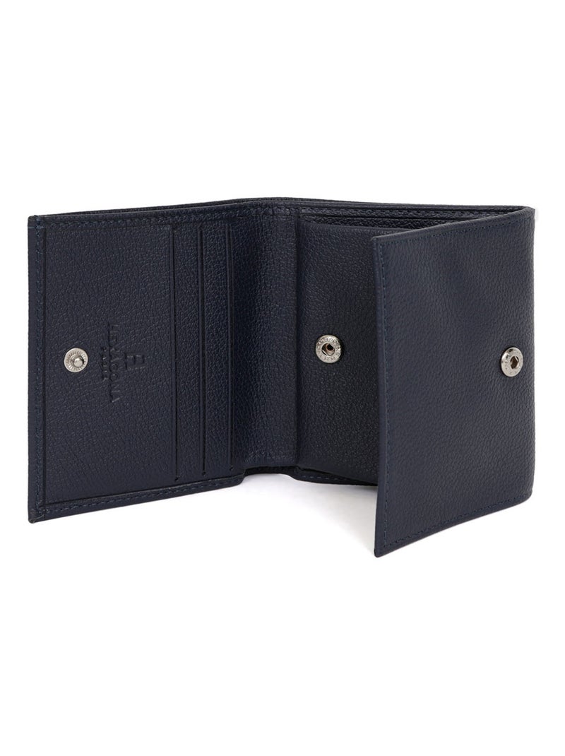 Monedero - 1 pliegue - cuero confort hexagona Azul marino - Kiabi