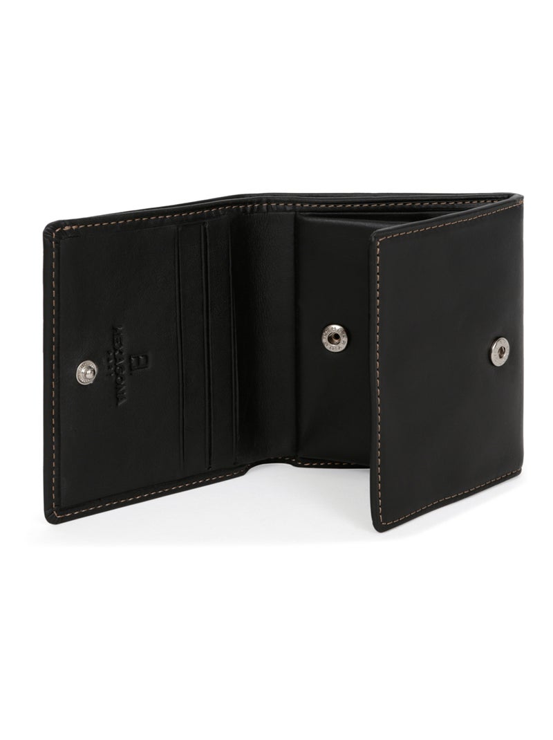Monedero - 1 pliegue - Cuero FÉLIN Negro - Kiabi