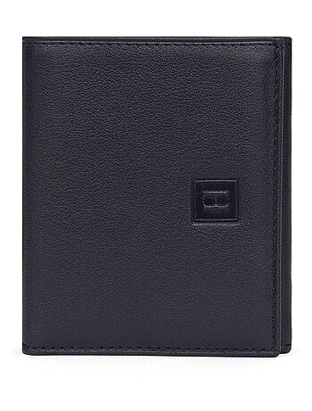 Monedero - 1 pliegue - cuero soft hexagona