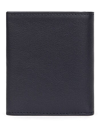 Monedero - 1 pliegue - cuero soft hexagona