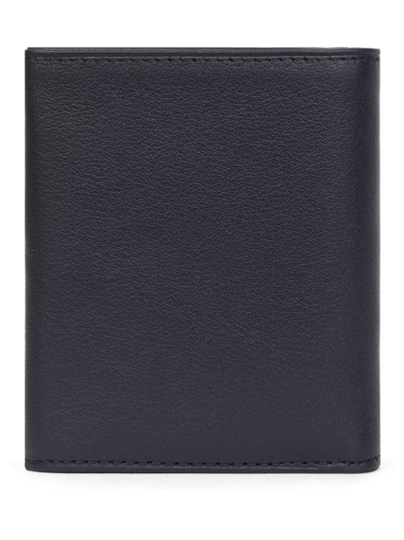 Monedero - 1 pliegue - cuero soft hexagona Azul marino - Kiabi