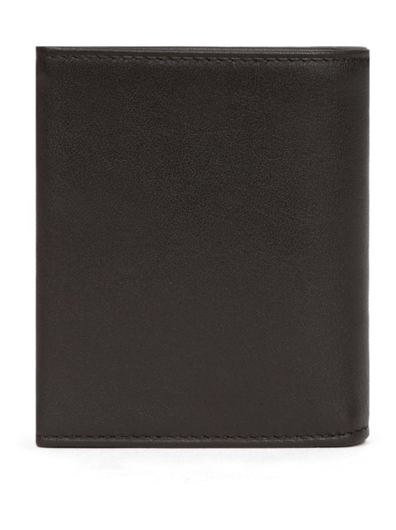 Monedero - 1 pliegue - cuero soft hexagona Marrón - Kiabi