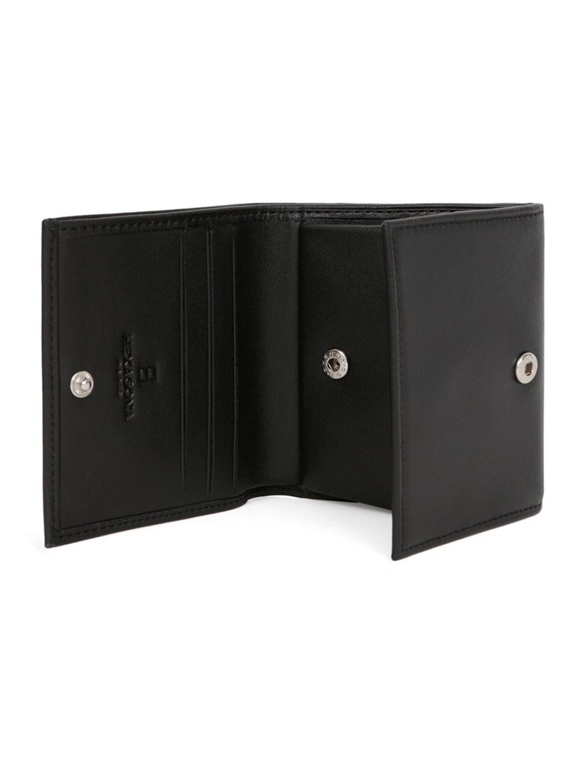 Monedero - 1 pliegue - cuero soft hexagona Negro - Kiabi