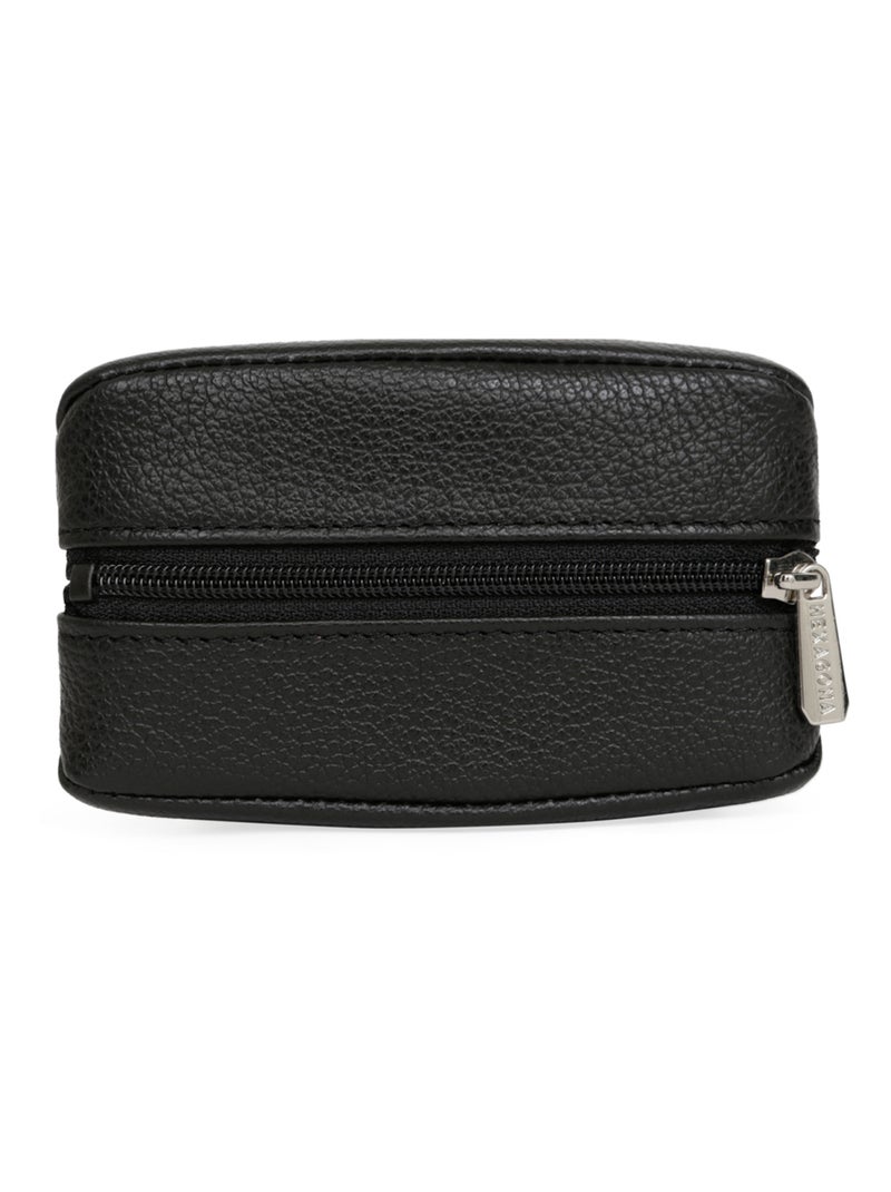 Monedero - cuero confort hexagona Negro - Kiabi