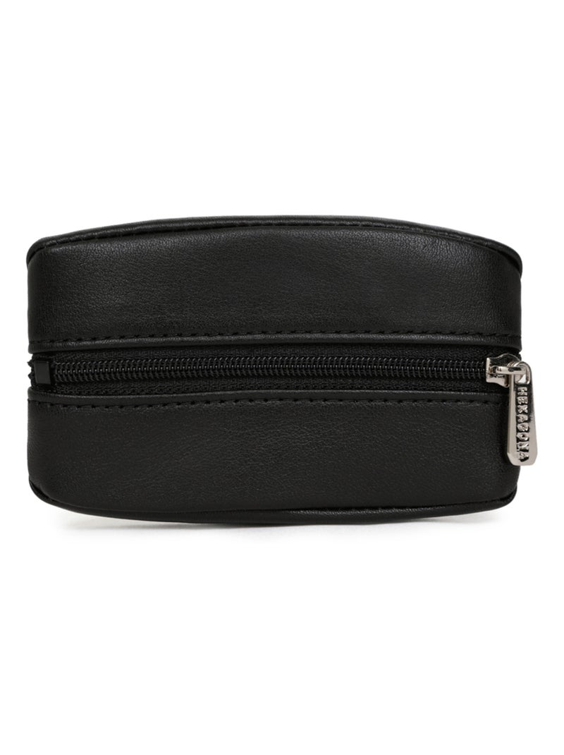 Monedero - cuero soft hexagona Negro - Kiabi