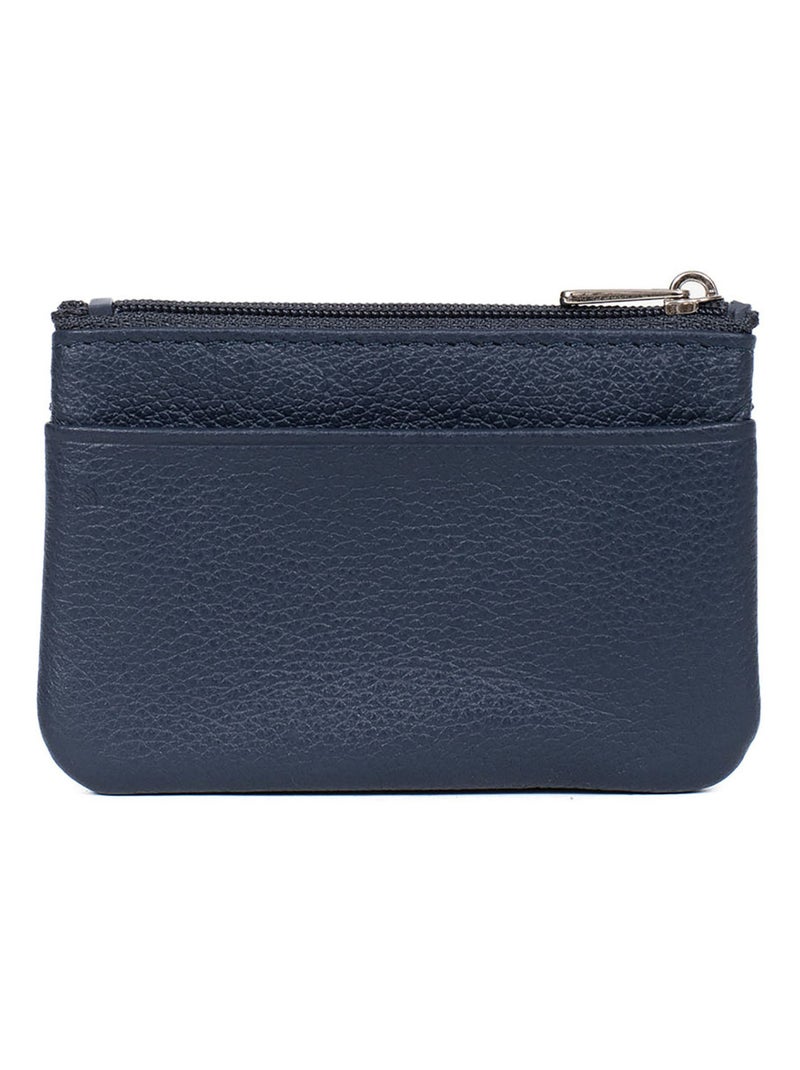 Monedero - stop rfid - cuero confort hexagona Azul marino - Kiabi