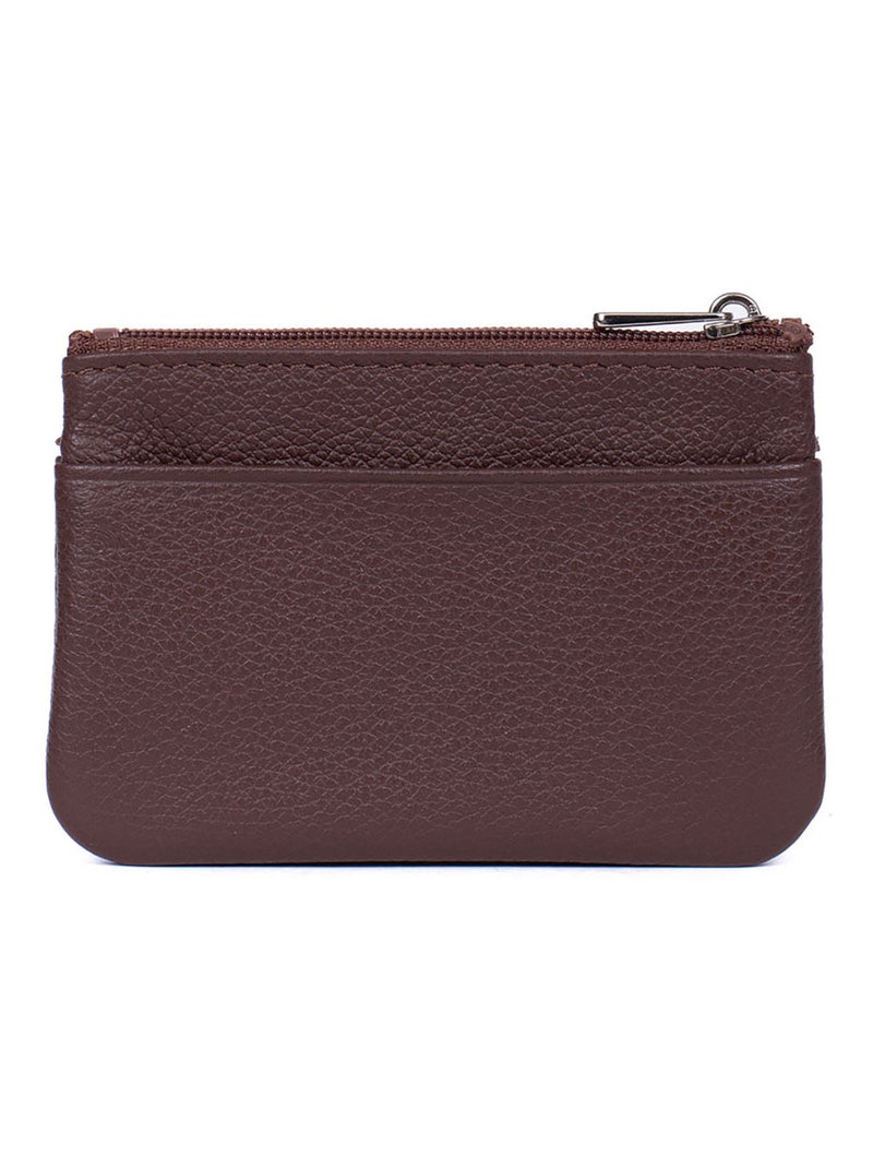 Monedero - stop rfid - cuero confort hexagona Marrón chocolate - Kiabi