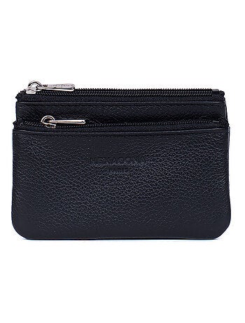 Monedero - stop rfid - cuero confort hexagona