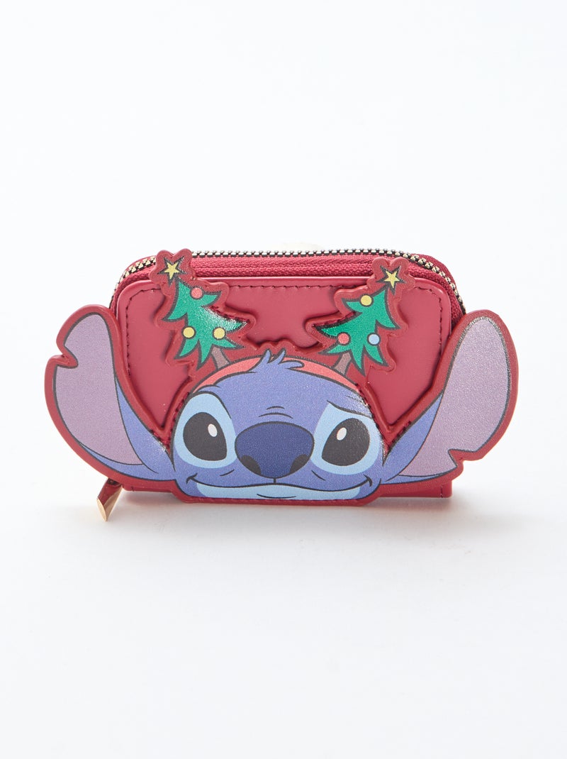 Monedero animado 'Disney' 'Stitch' Navidad Rojo - Kiabi
