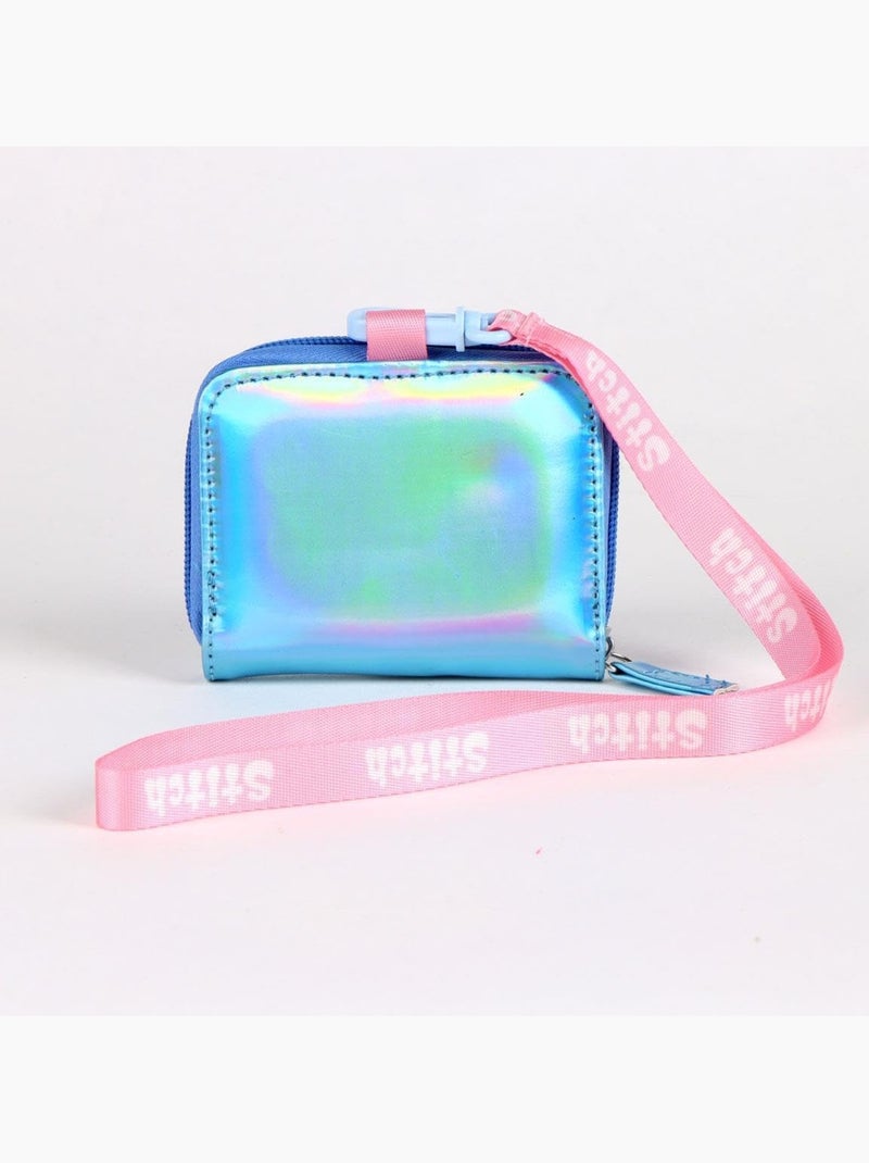 Monedero Stitch Disney - Iridiscente Azul Plateado - Kiabi
