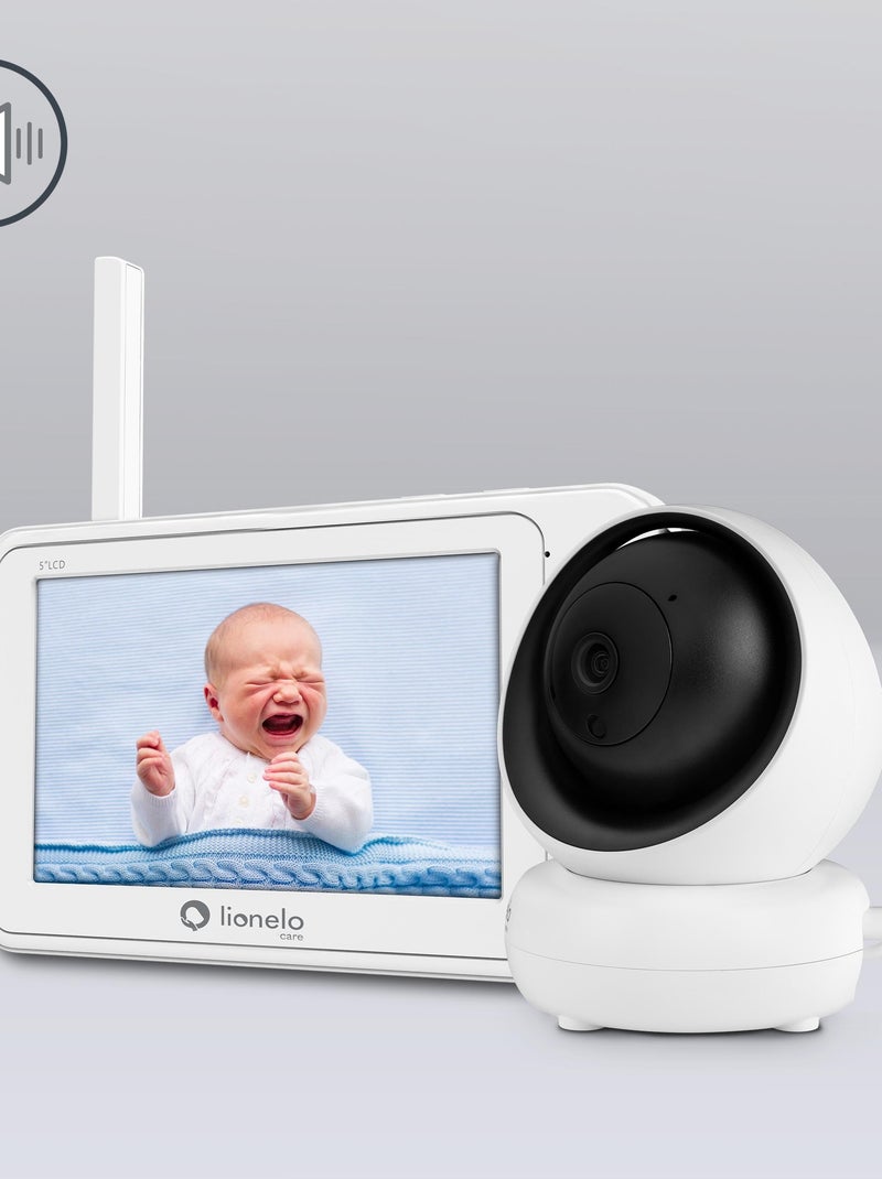 Monitor de bebé con video de 360° - LIONELO Babyline 8.3 - Comunicación bidireccional - Visión noctu Blanco Blanco Blanco - Kiabi