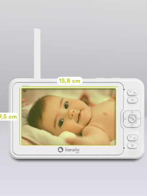 Monitor de bebé con video de 360° - LIONELO Babyline 8.3 - Comunicación bidireccional - Visión noctu - Kiabi