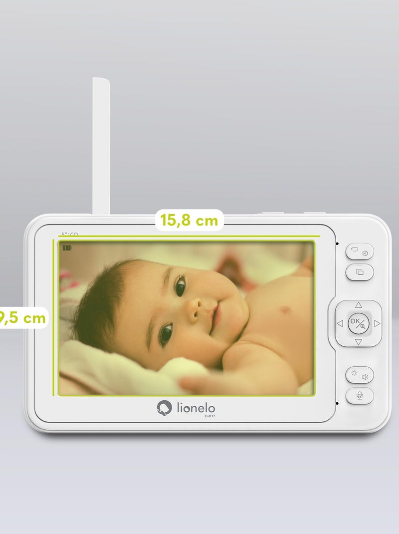 Monitor de bebé con video de 360° - LIONELO Babyline 8.3 - Comunicación bidireccional - Visión noctu Blanco Blanco Blanco - Kiabi