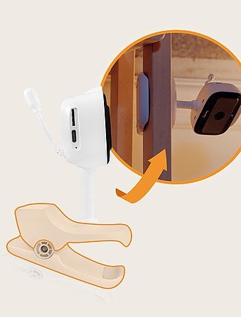 Monitor de bebé con video inalámbrico LIONELO Babyline Go - Hasta 5 horas - Clip de montaje