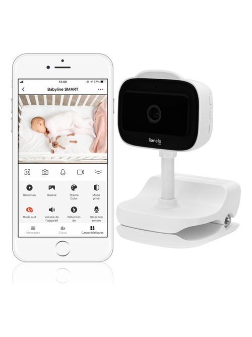 Monitor de bebé con video inalámbrico LIONELO Babyline Go - Hasta 5 horas - Clip de montaje - Kiabi