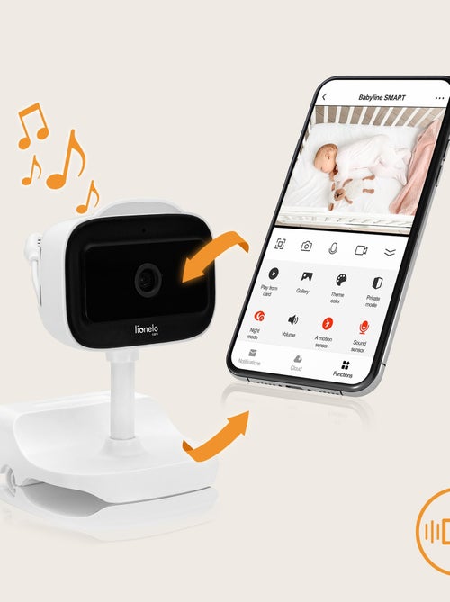 Monitor de bebé con video inalámbrico LIONELO Babyline Go - Hasta 5 horas - Clip de montaje - Kiabi