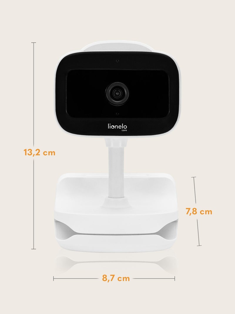 Monitor de bebé con video inalámbrico LIONELO Babyline Go - Hasta 5 horas - Clip de montaje Blanco Blanco Negro - Kiabi