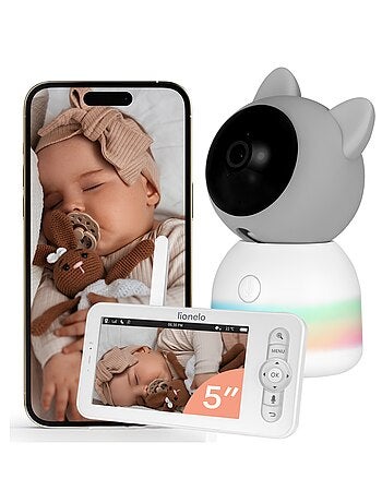 Monitor de bebé inalámbrico LIONELO Babyline 9.2 con IA - Detección de cabeza - Monitor - Aplicación