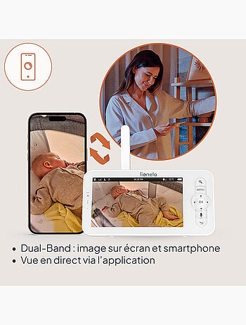 Monitor de bebé inalámbrico LIONELO Babyline 9.2 con IA - Detección de cabeza - Monitor - Aplicación