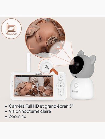 Monitor de bebé inalámbrico LIONELO Babyline 9.2 con IA - Detección de cabeza - Monitor - Aplicación