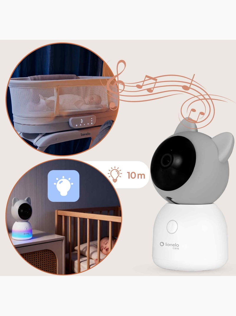 Monitor de bebé inalámbrico LIONELO Babyline 9.2 con IA - Detección de cabeza - Monitor - Aplicación Blanco - Kiabi