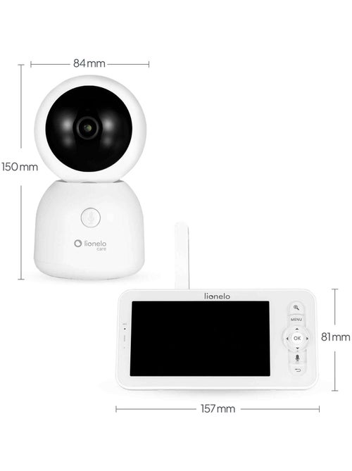 Monitor de bebé inalámbrico LIONELO Babyline 9.2 con IA - Detección de cabeza - Monitor - Aplicación - Kiabi