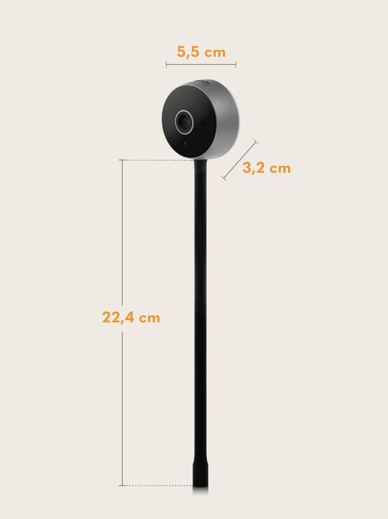 Monitor inteligente para bebés LIONELO Babyline - HD - WiFi - Audio bidireccional - Visión nocturna Negro - Kiabi