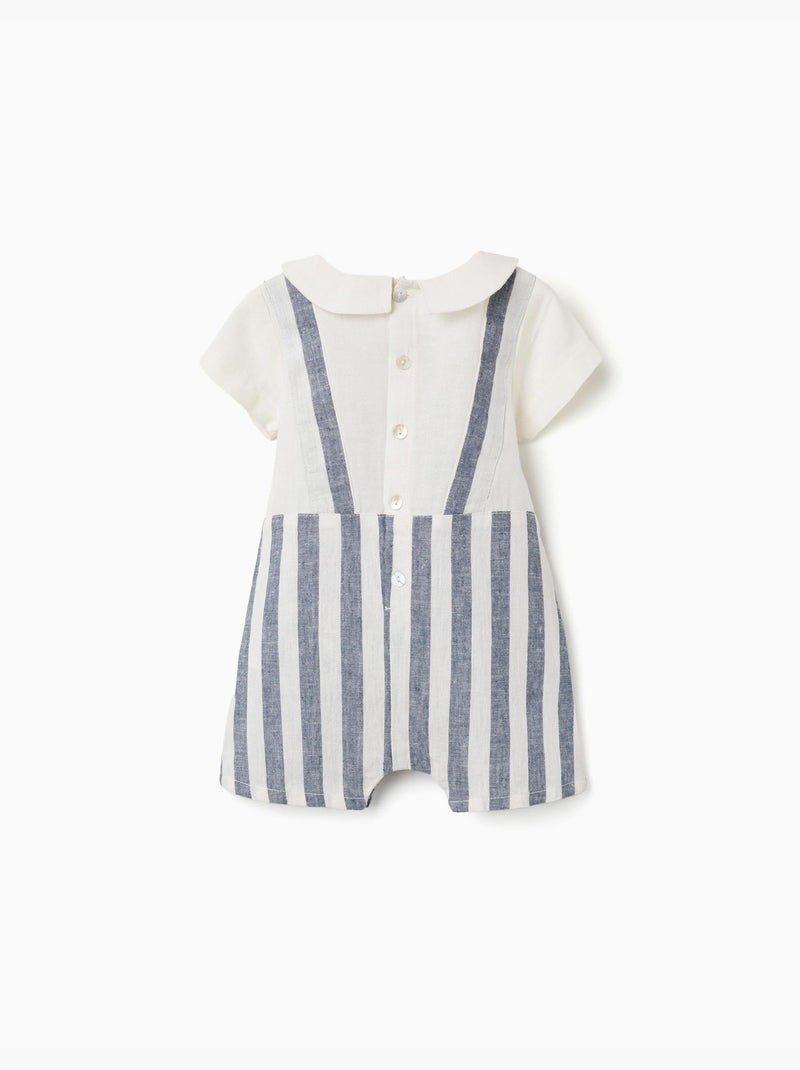 Mono a rayas en lino You&Me Beige claro - Kiabi