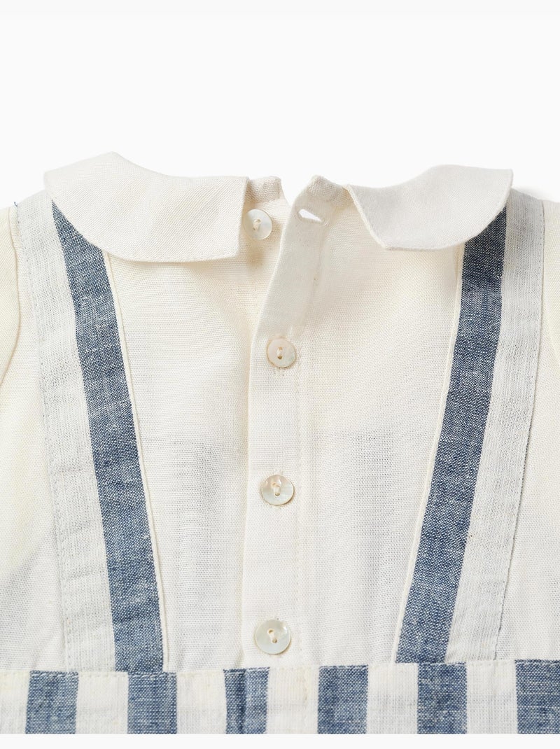 Mono a rayas en lino You&Me Beige claro - Kiabi
