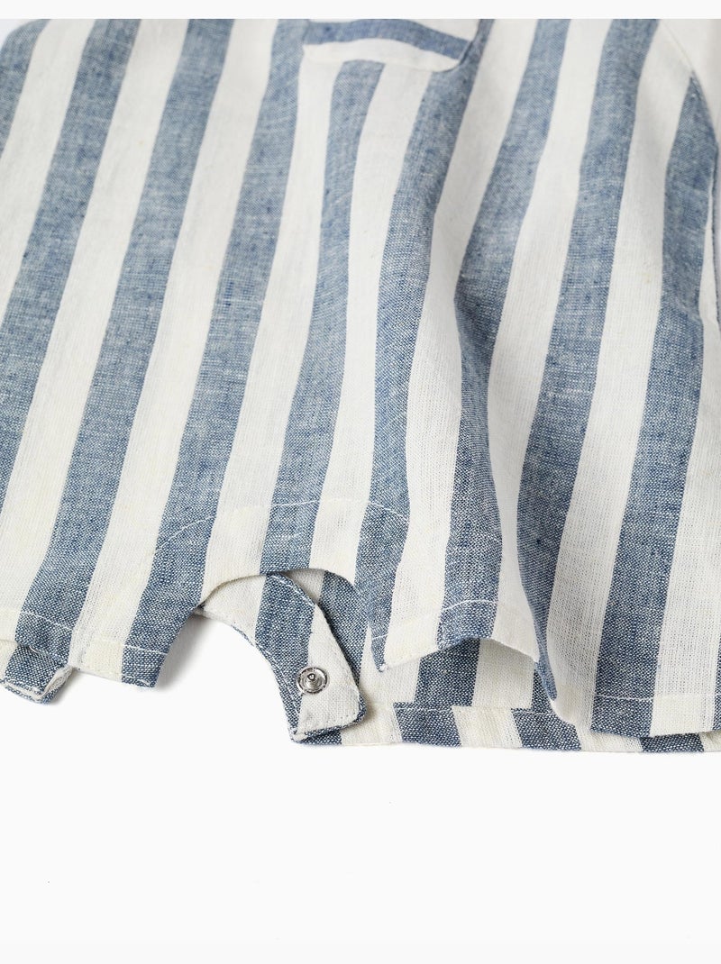 Mono a rayas en lino You&Me Beige claro - Kiabi
